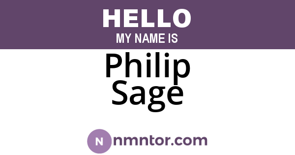Philip Sage