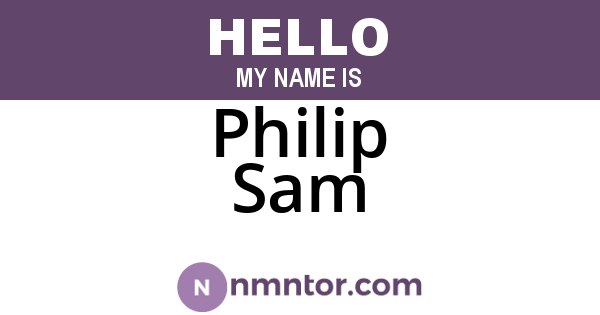Philip Sam