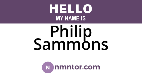 Philip Sammons