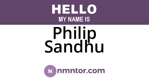 Philip Sandhu