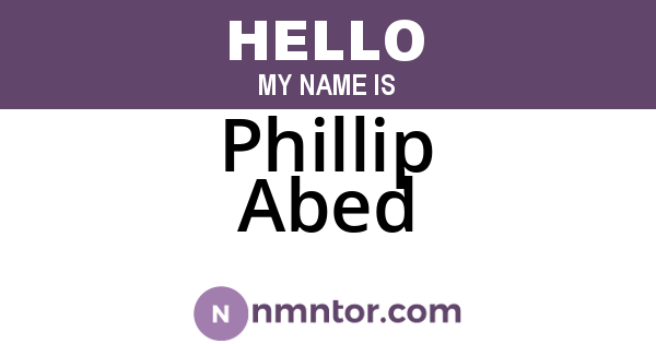 Phillip Abed