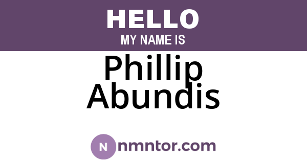 Phillip Abundis