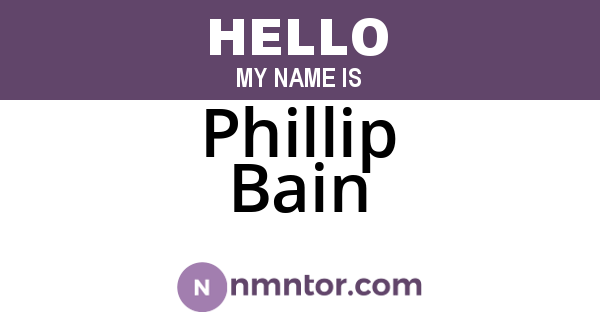 Phillip Bain