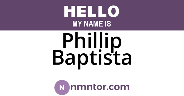 Phillip Baptista