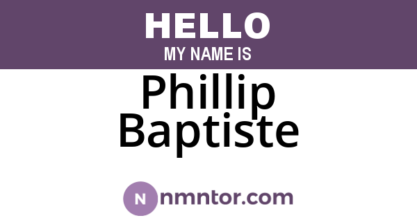 Phillip Baptiste