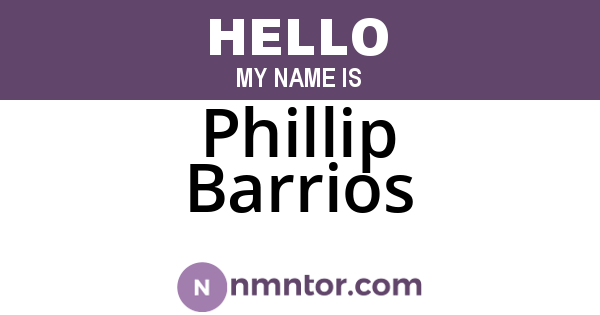 Phillip Barrios