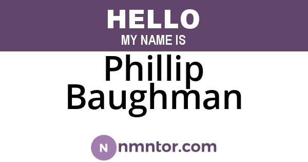 Phillip Baughman