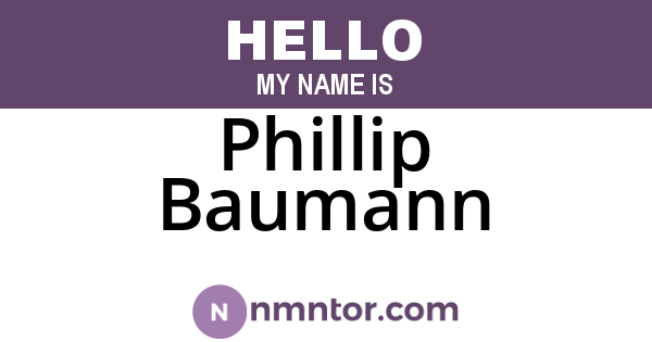 Phillip Baumann