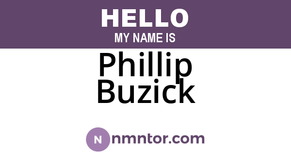 Phillip Buzick