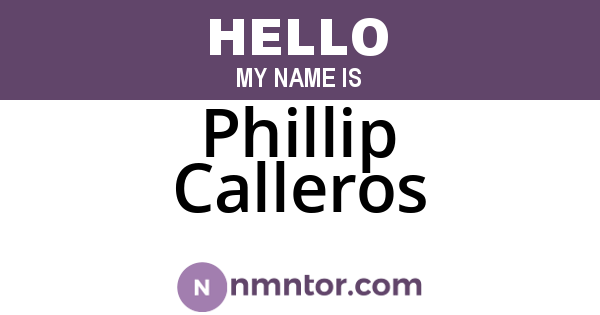 Phillip Calleros