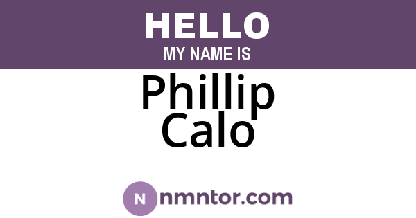 Phillip Calo