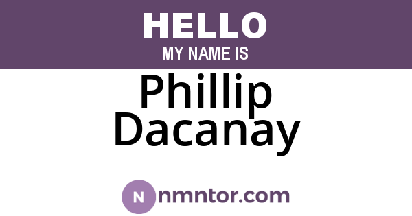 Phillip Dacanay