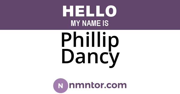 Phillip Dancy