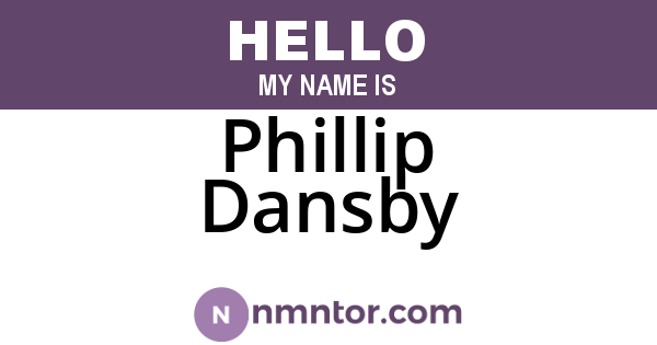 Phillip Dansby
