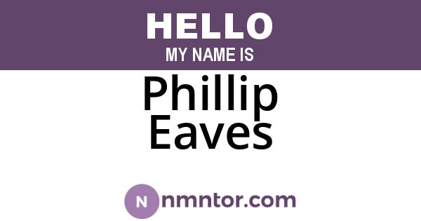 Phillip Eaves