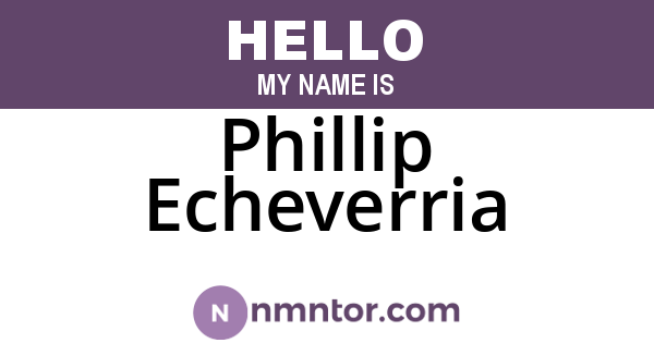 Phillip Echeverria