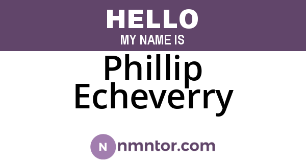 Phillip Echeverry
