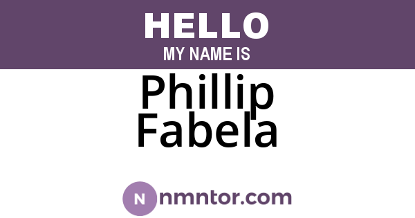 Phillip Fabela