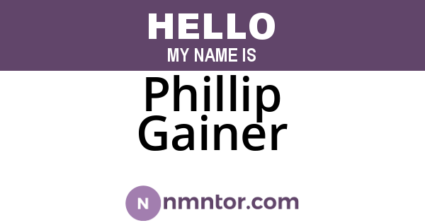 Phillip Gainer