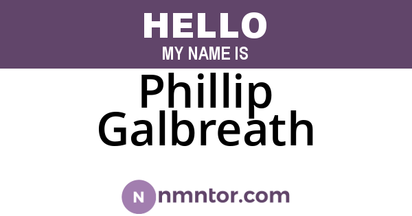 Phillip Galbreath