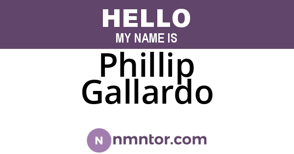 Phillip Gallardo