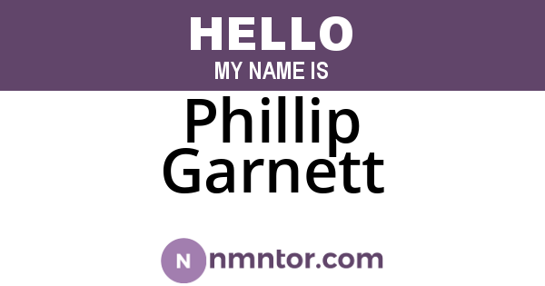 Phillip Garnett