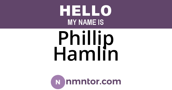 Phillip Hamlin
