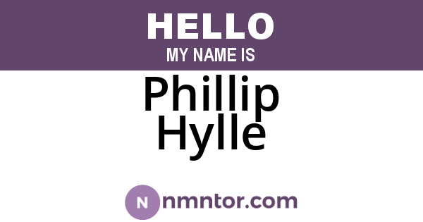 Phillip Hylle