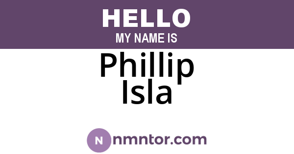 Phillip Isla