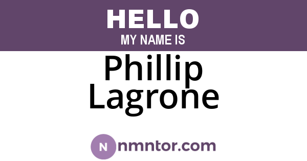Phillip Lagrone