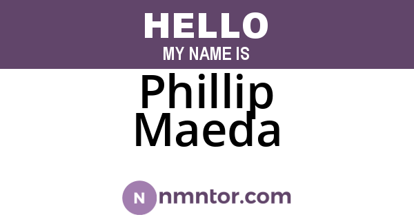 Phillip Maeda