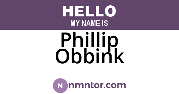 Phillip Obbink