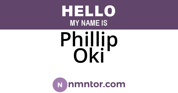Phillip Oki