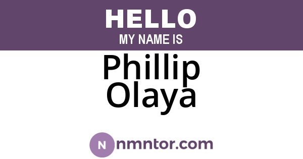 Phillip Olaya