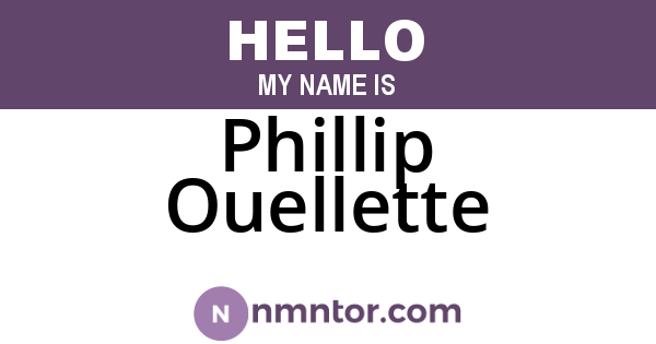 Phillip Ouellette