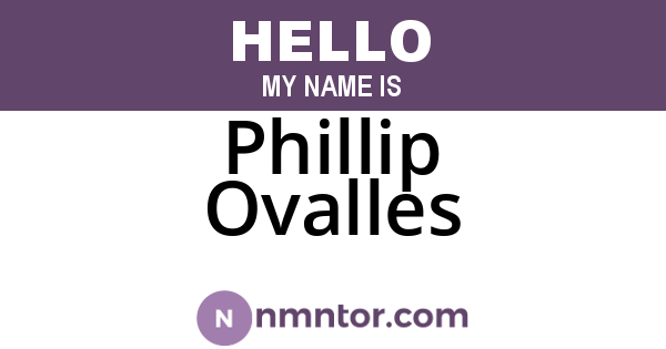 Phillip Ovalles