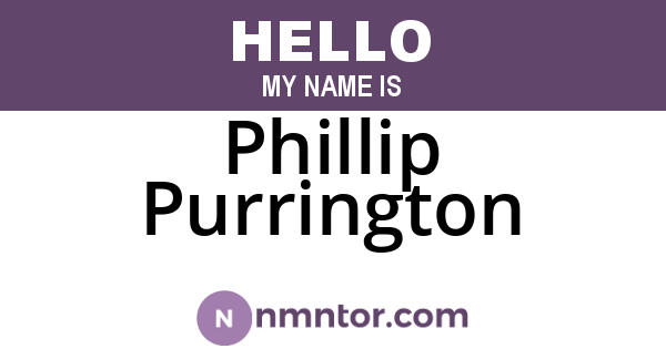 Phillip Purrington