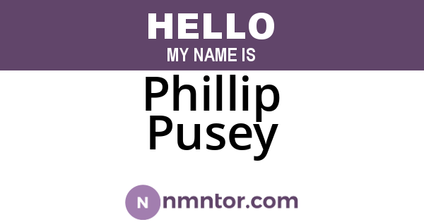 Phillip Pusey