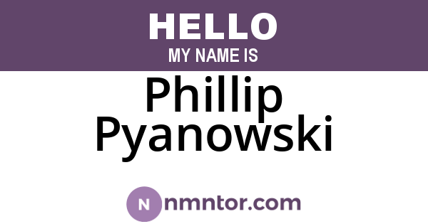 Phillip Pyanowski