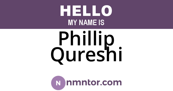 Phillip Qureshi