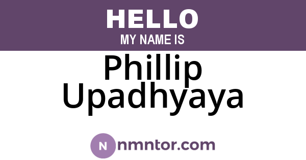 Phillip Upadhyaya