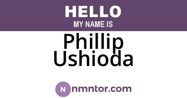 Phillip Ushioda