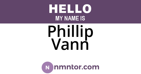 Phillip Vann