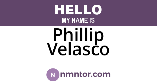 Phillip Velasco