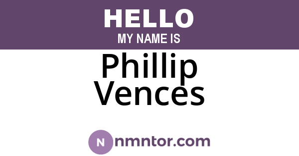 Phillip Vences