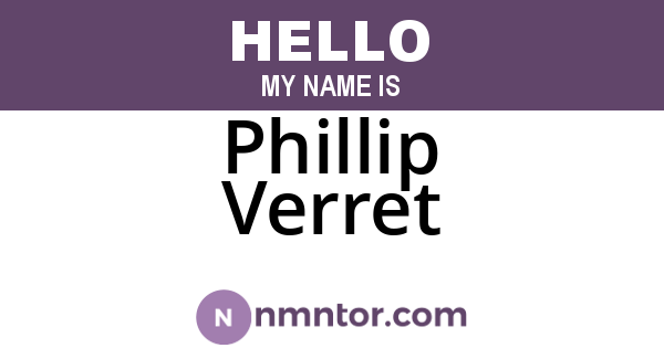 Phillip Verret