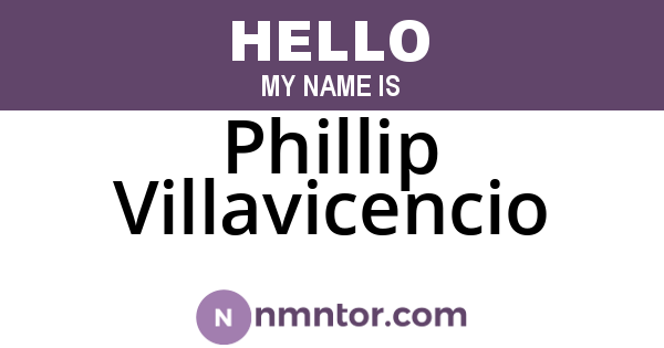 Phillip Villavicencio