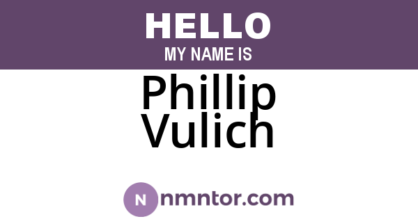 Phillip Vulich
