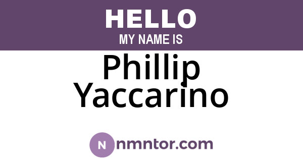 Phillip Yaccarino