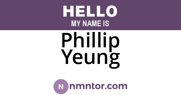 Phillip Yeung